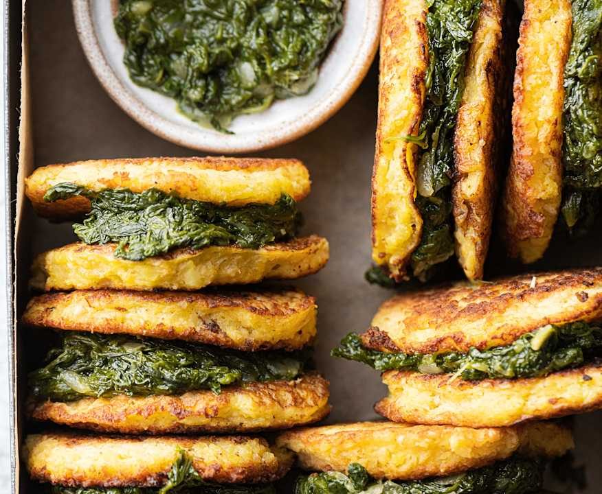 Frittelle di patate con spinaci insaporiti Protein