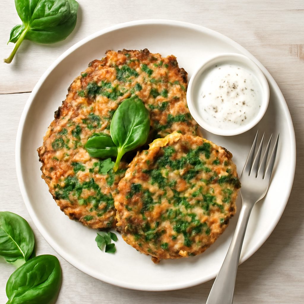Frittelle di patate e spinaci