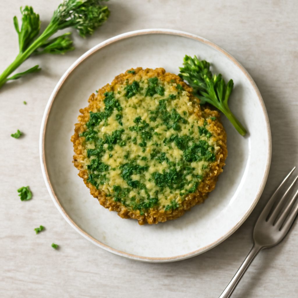 Frittelle di quinoa e cime di rapa proteiche low-carb