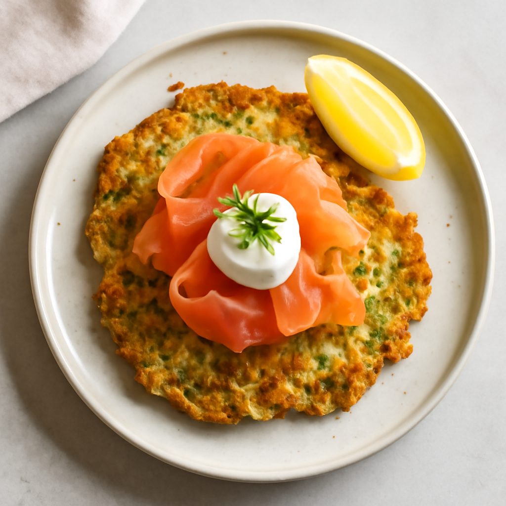 Frittelle Proteiche di Cavolfiore e Salmone Affumicato Low-Carb