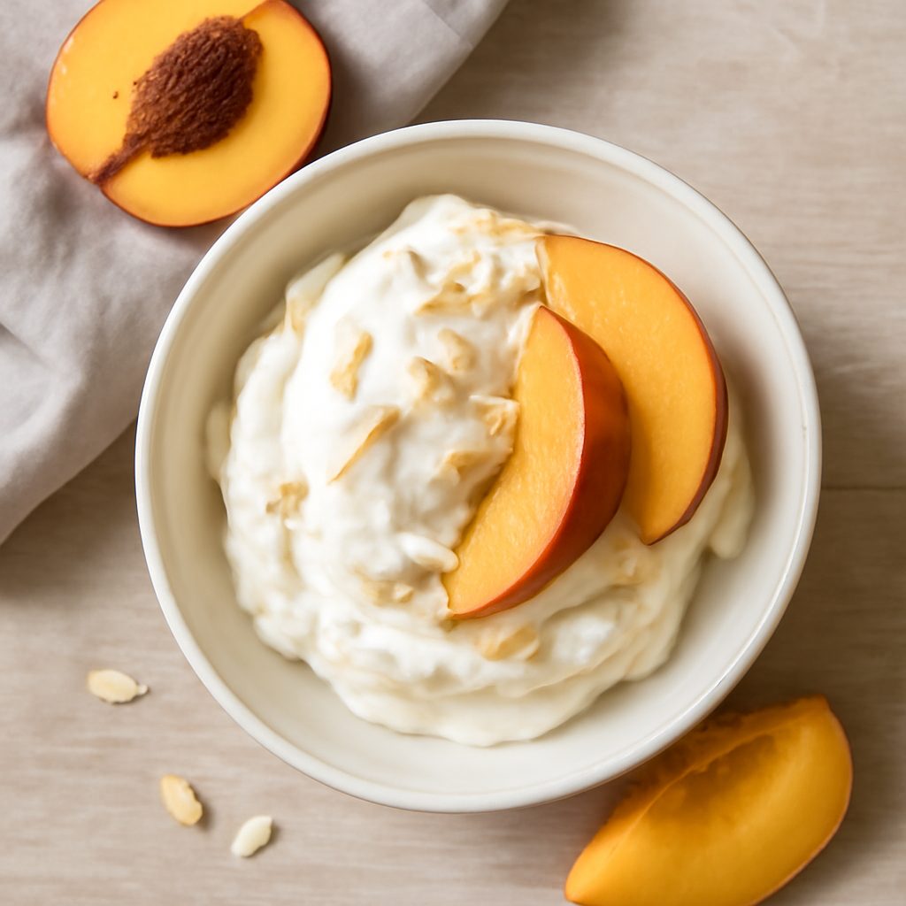 Frozen yogurt alla pesca proteico low-carb