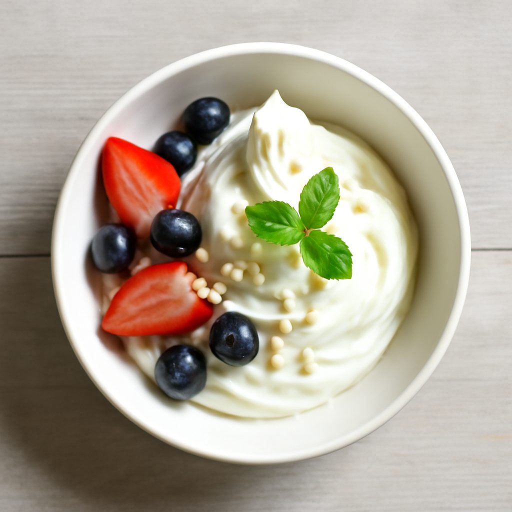 Frozen yogurt proteico ai frutti di bosco low-carb