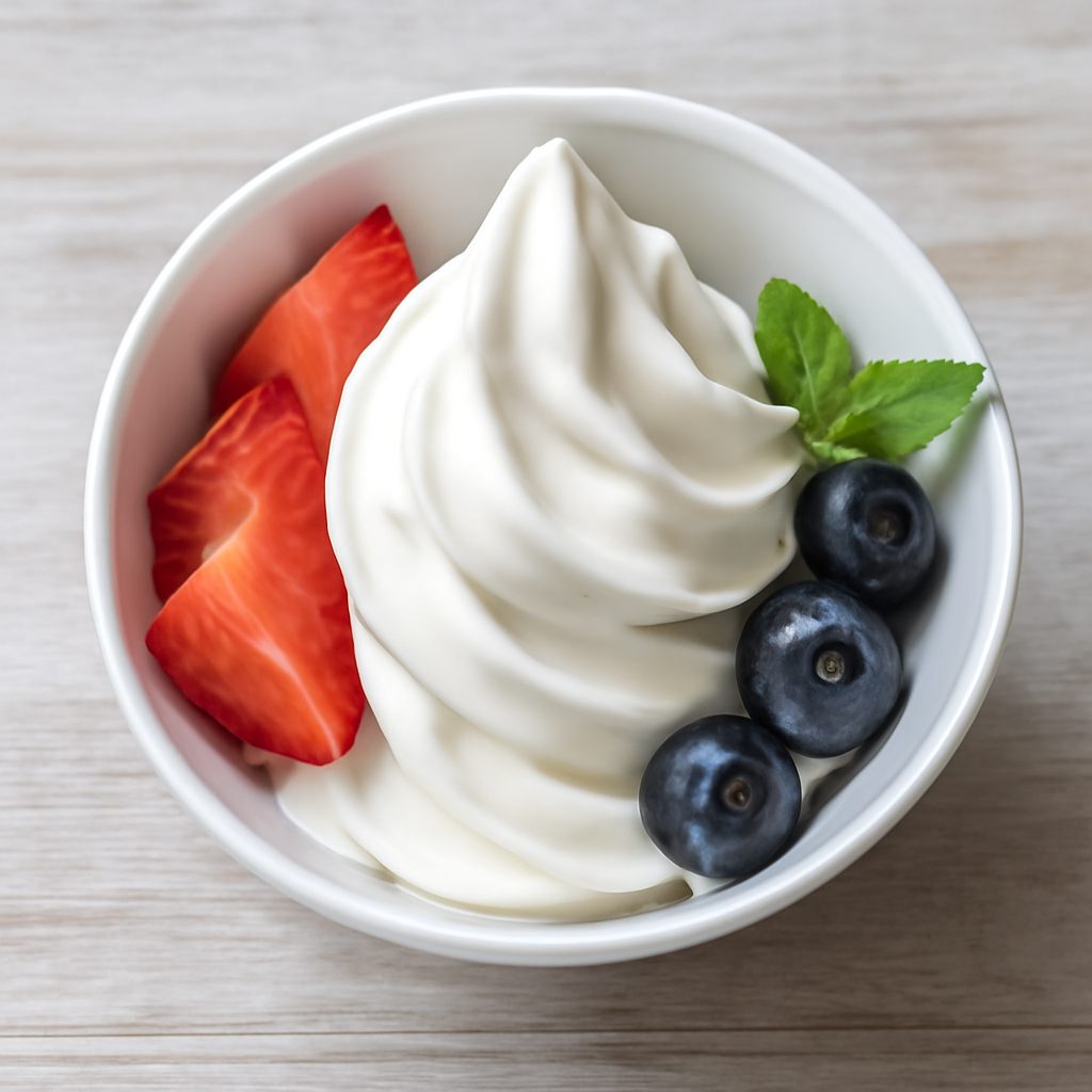 Frozen yogurt al tè matcha e mango