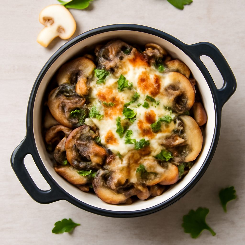 Funghi e provola in cocotte