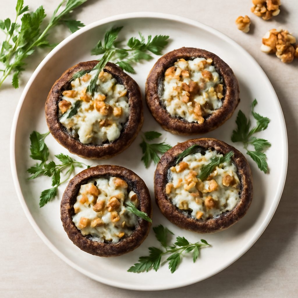 Funghi Ripieni Gorgonzola e Noci