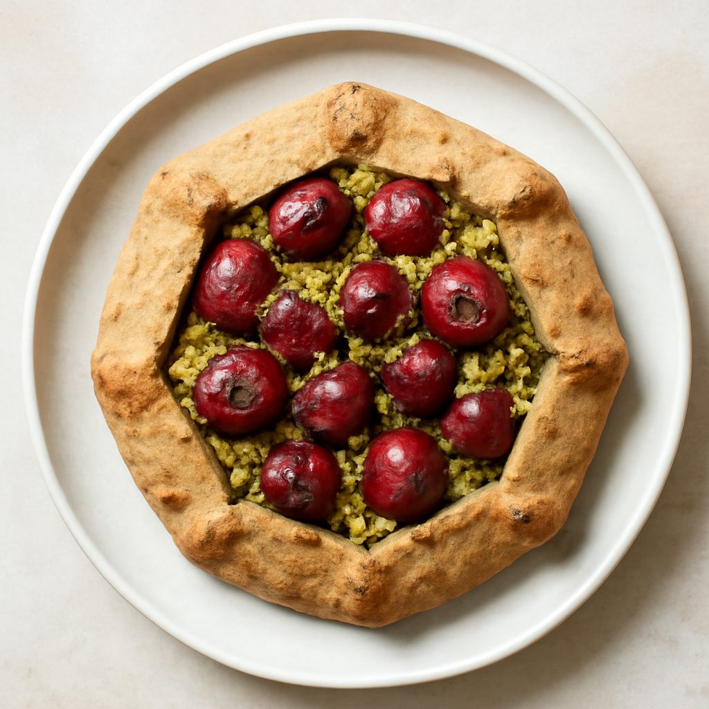 Galette des rois pistacchio e ciliegie