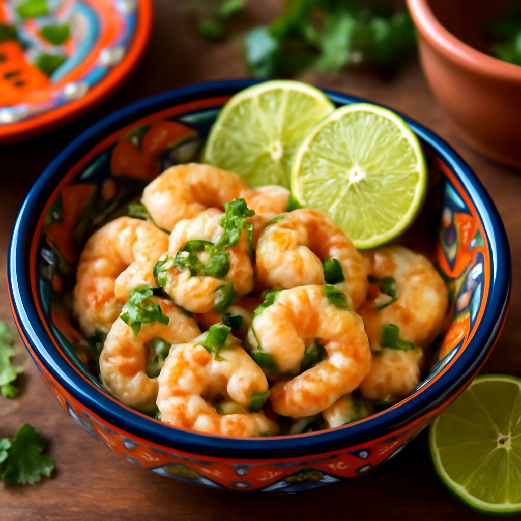 Gamberetti al Lime con Salsa di Mango