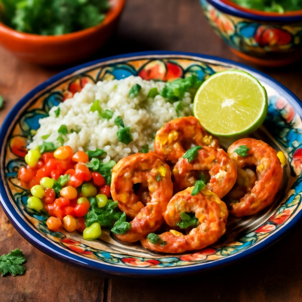 Gamberi alla Griglia con Verdure Messicane