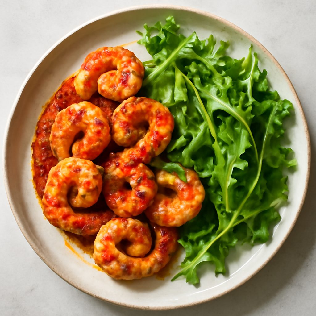 Gamberi in salsa speziata proteica low-carb