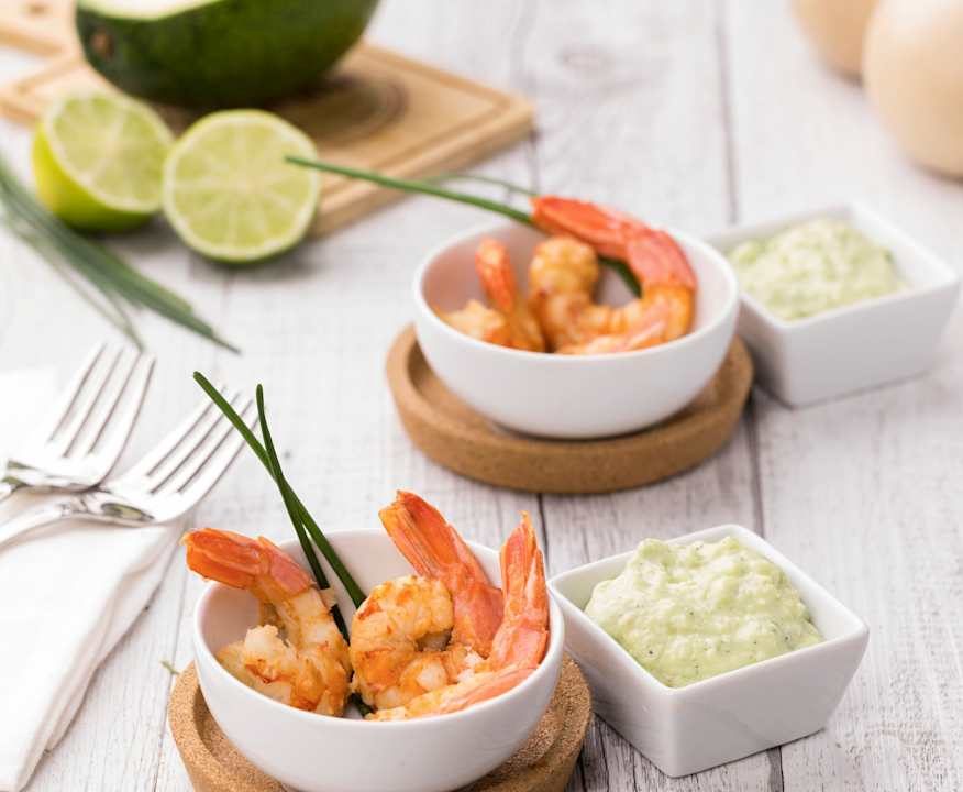 Gamberoni con avocado e yogurt Protein