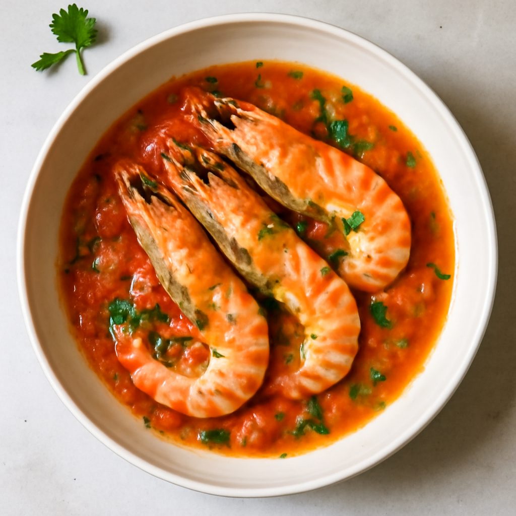 Gamberoni in guazzetto proteico low-carb
