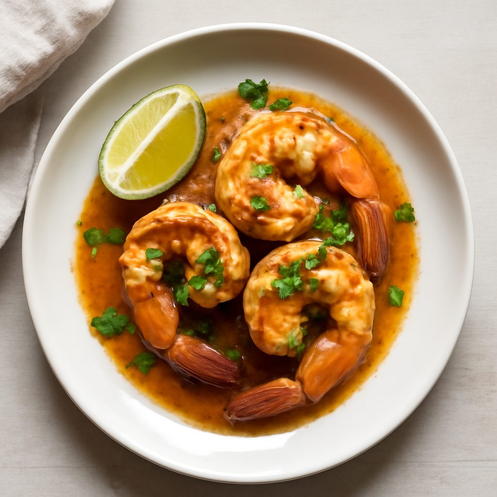 Gamberoni in salsa di cocco caramellata proteica low-carb