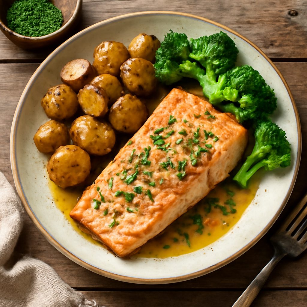 Salmone all'aglio