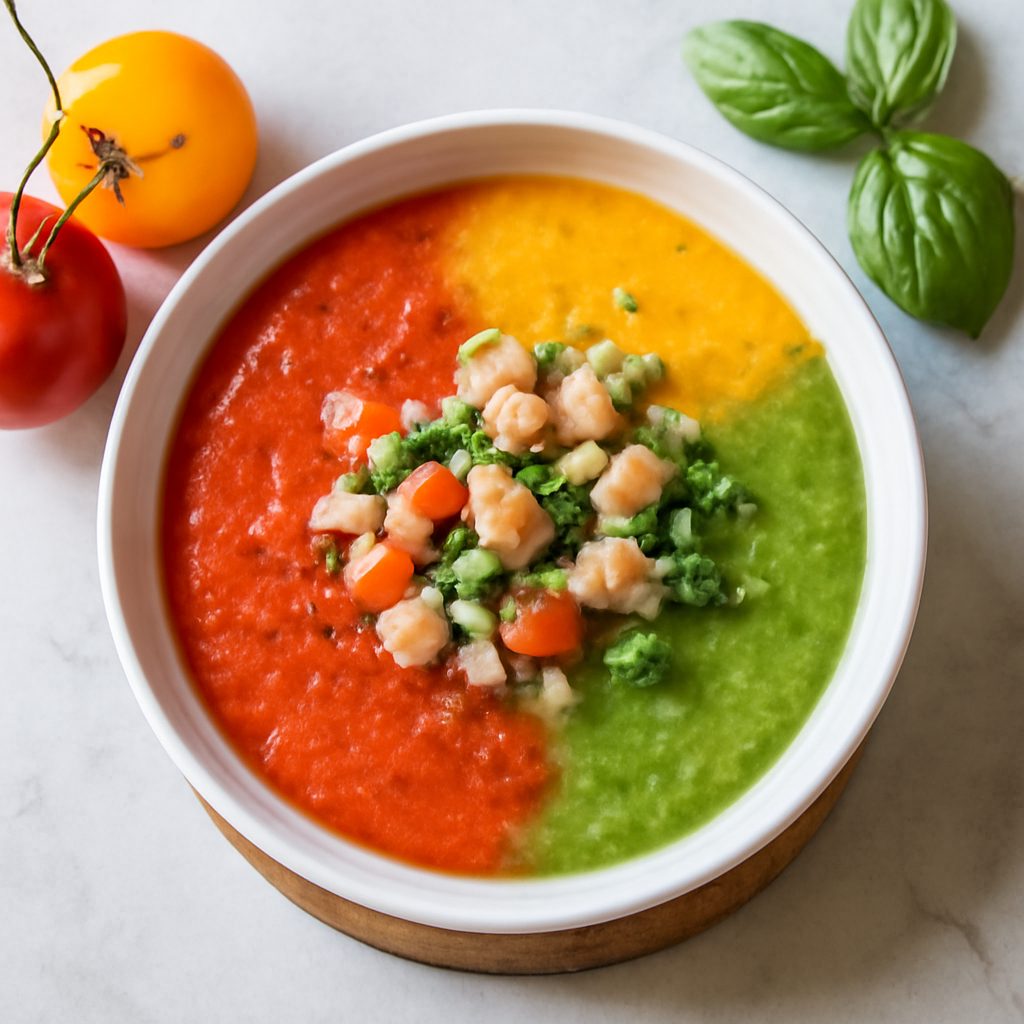 Gazpacho ai 3 pomodori proteico low-carb