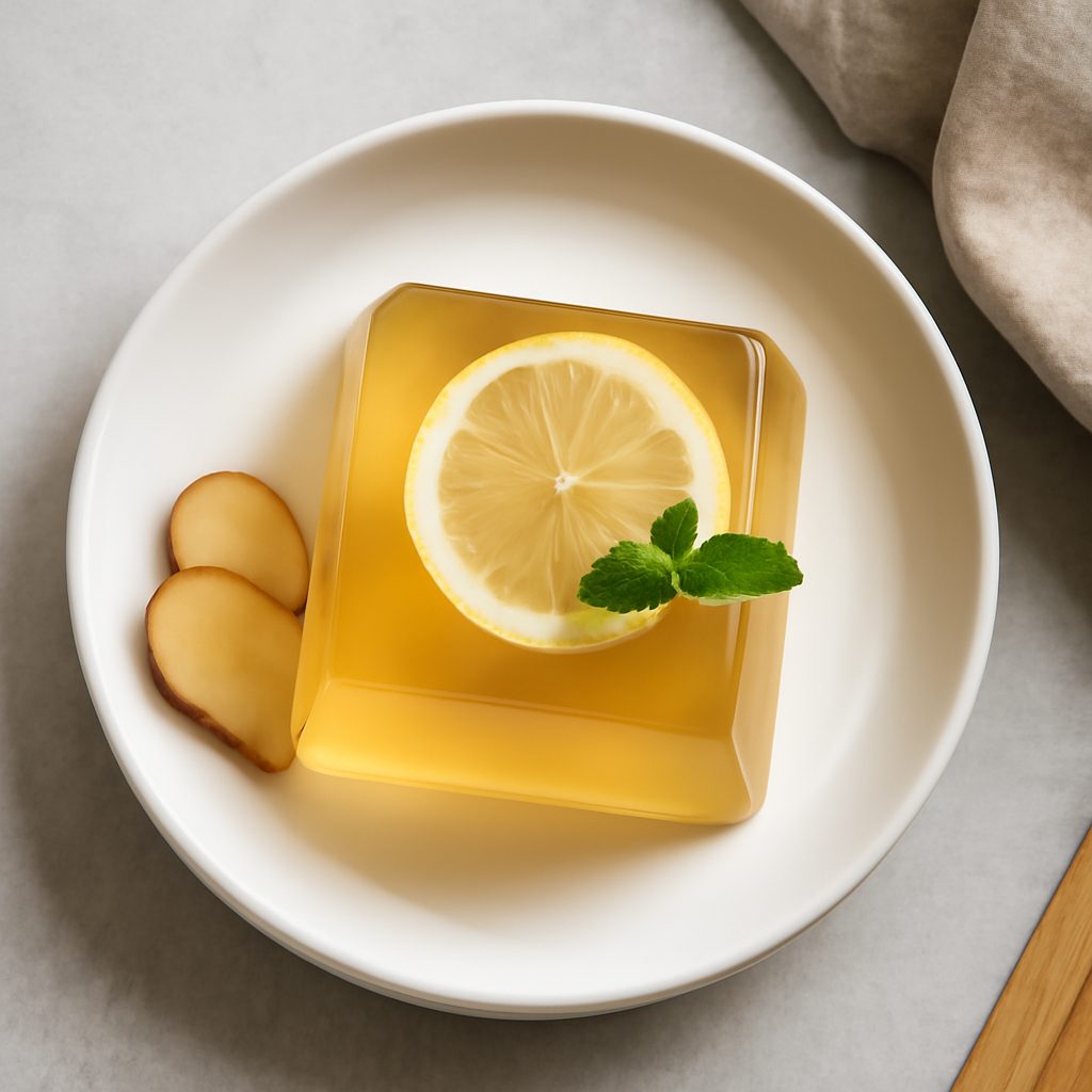 Gelatine limone e zenzero proteiche low-carb