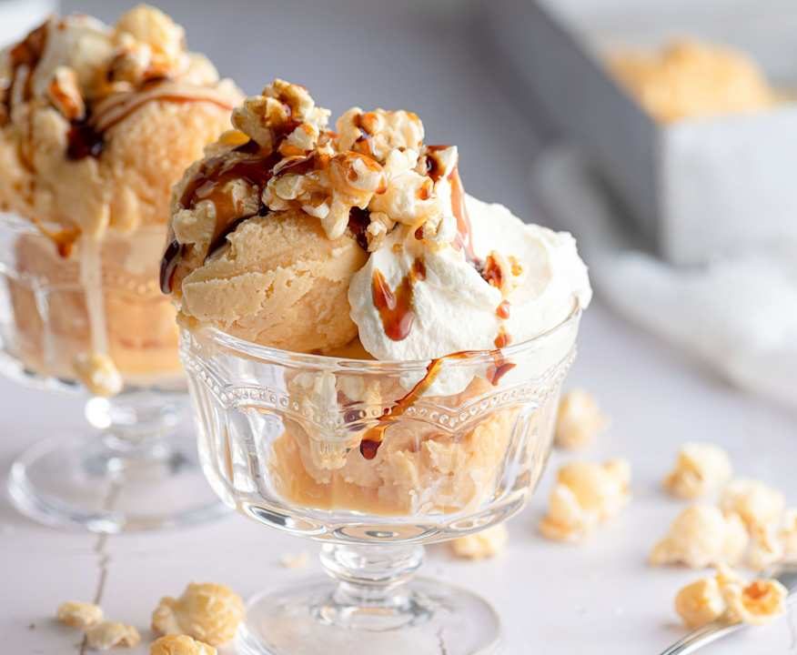 Gelato al caramello con popcorn Low Fat