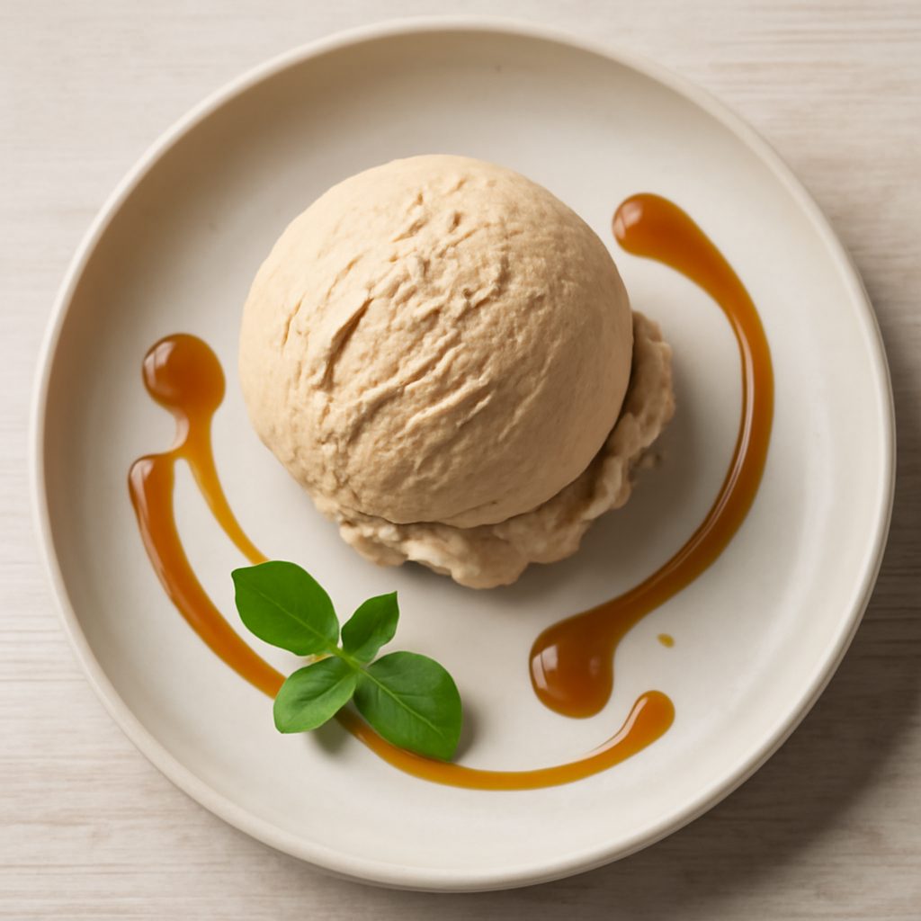 Gelato al caramello salato proteico low-carb