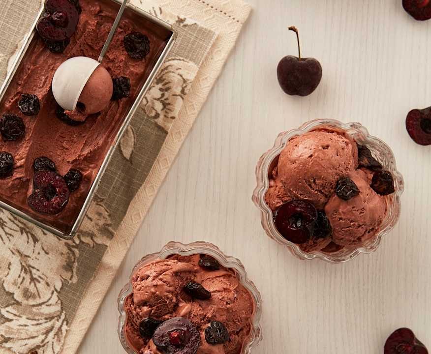 Gelato al cioccolato e ciliegie Protein