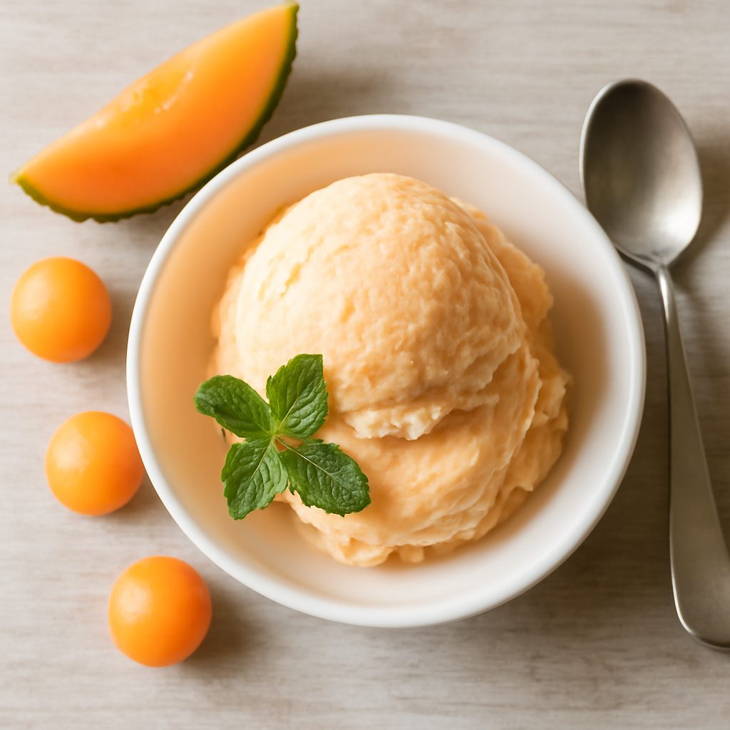 Gelato al melone proteico low-carb
