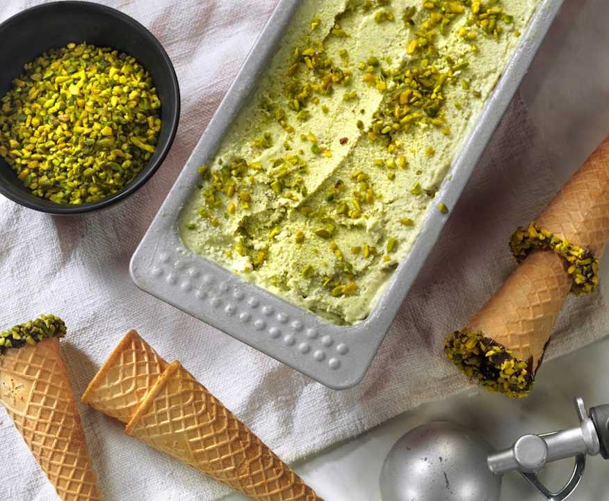 Gelato al pistacchio senza uova