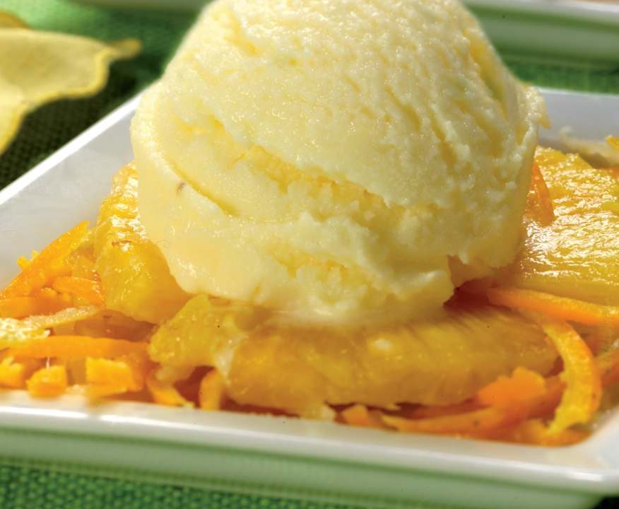 Gelato all'ananas al profumo di agrumi Protein