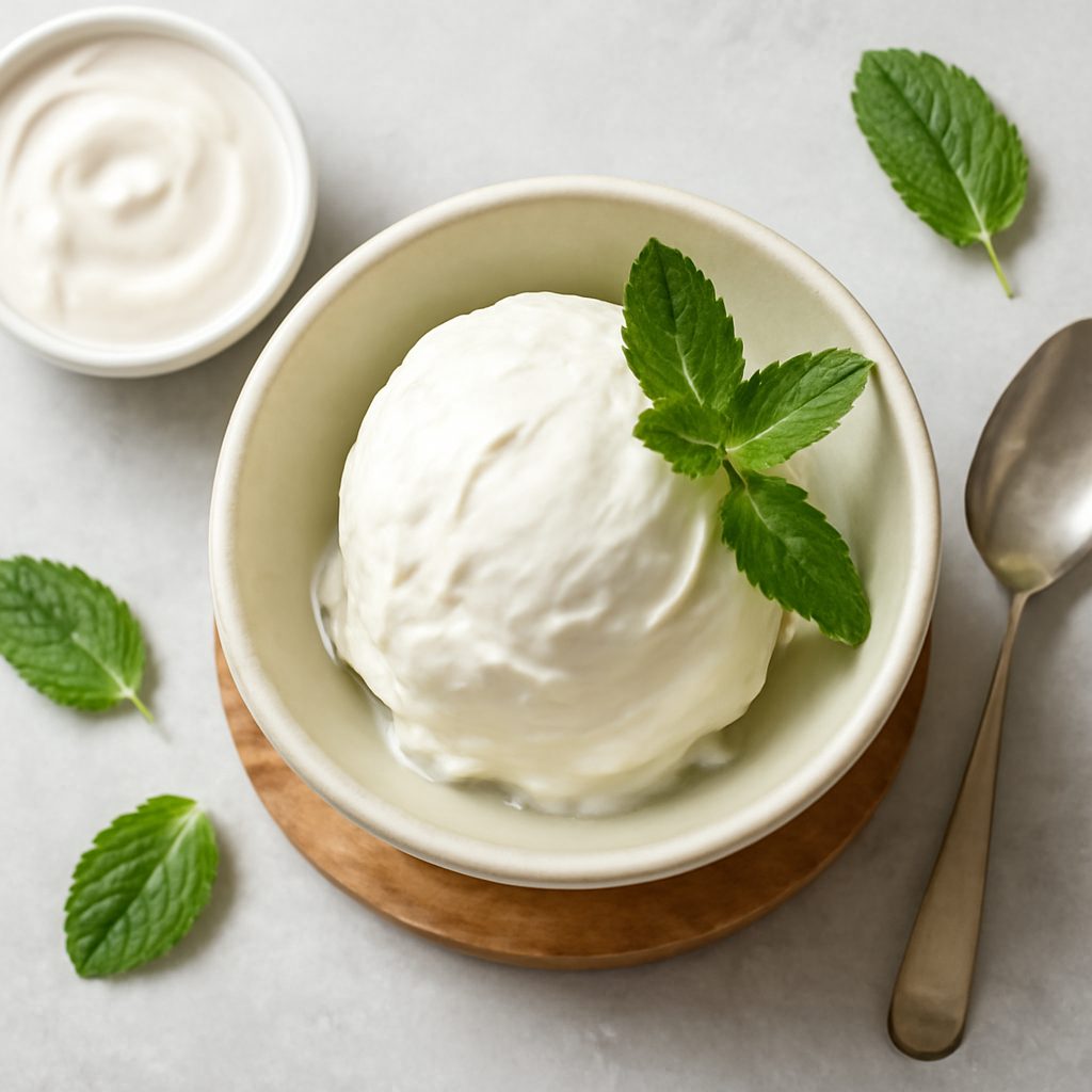 Gelato allo yogurt greco proteico fit con frutti rossi