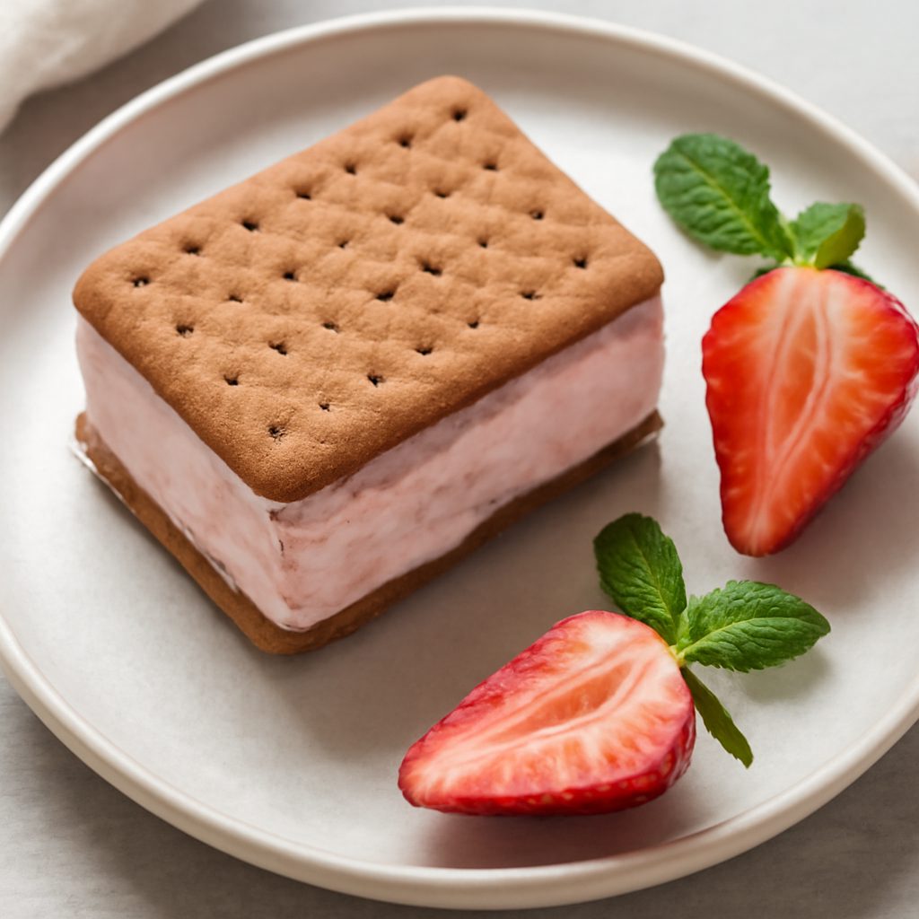 Gelato biscotto alla fragola fit proteico