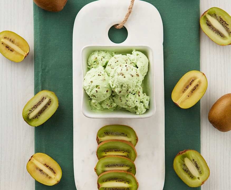 Gelato kiwi e sciroppo d'acero Low Fat