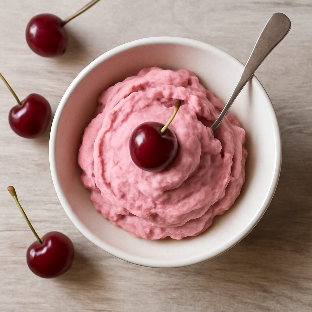 Gelato veloce alle ciliegie proteico low-carb