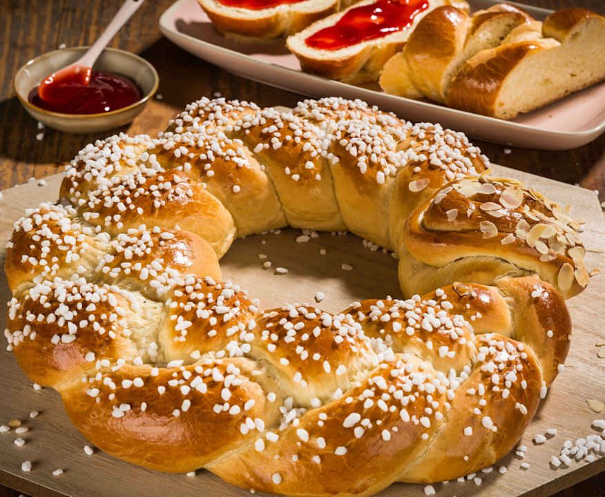 Ghirlanda di pan brioche al farro Low Fat