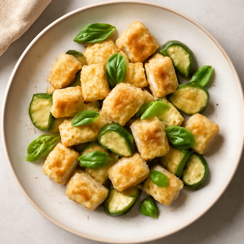 Gnocchi di tofu e zucchine
