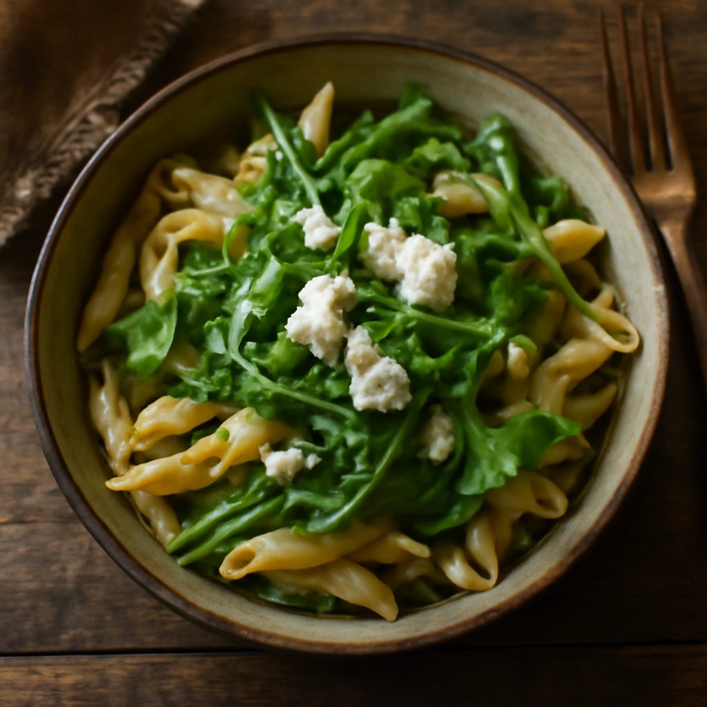 Penne con formaggio di capra e rucola Protein