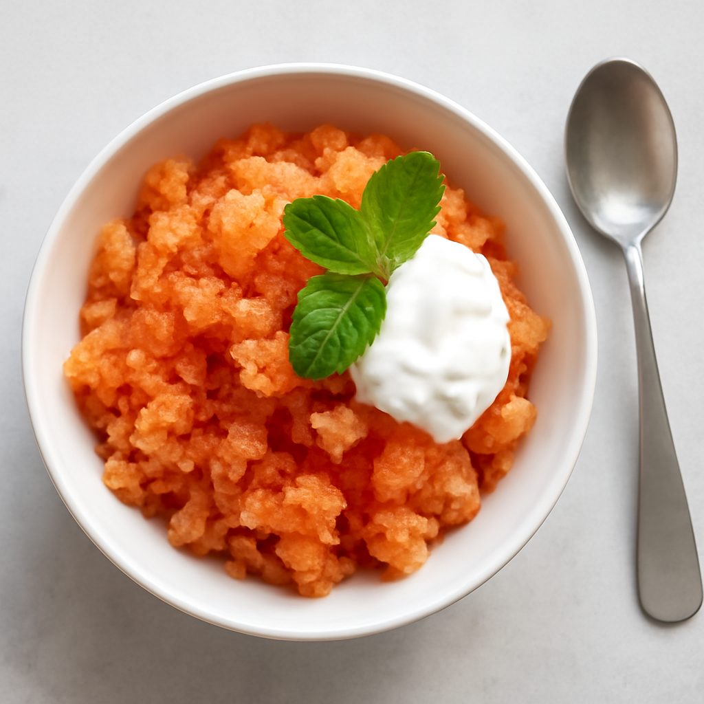 Granita al melone e porto proteica low-carb fit