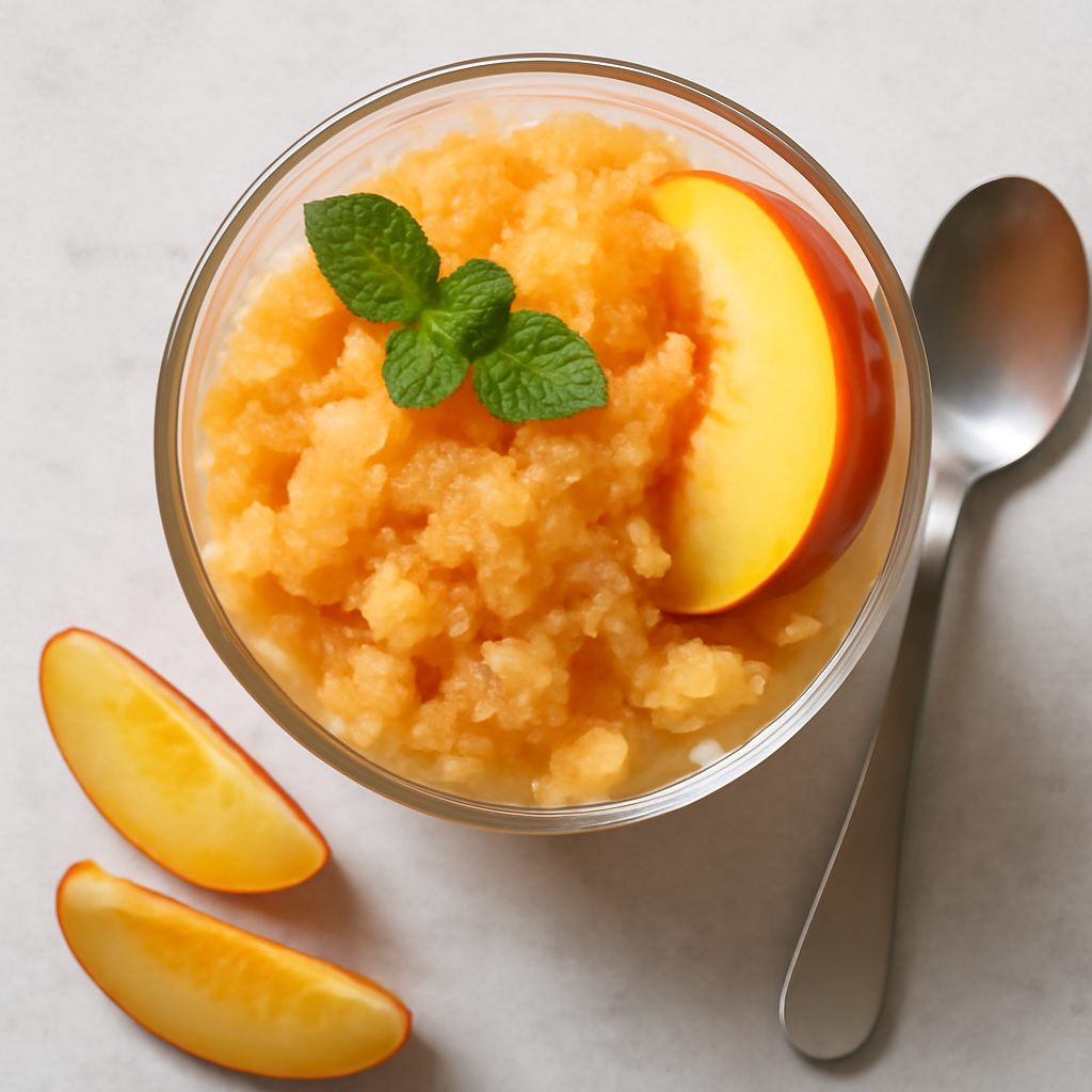 Granita alle pesche proteica low-carb