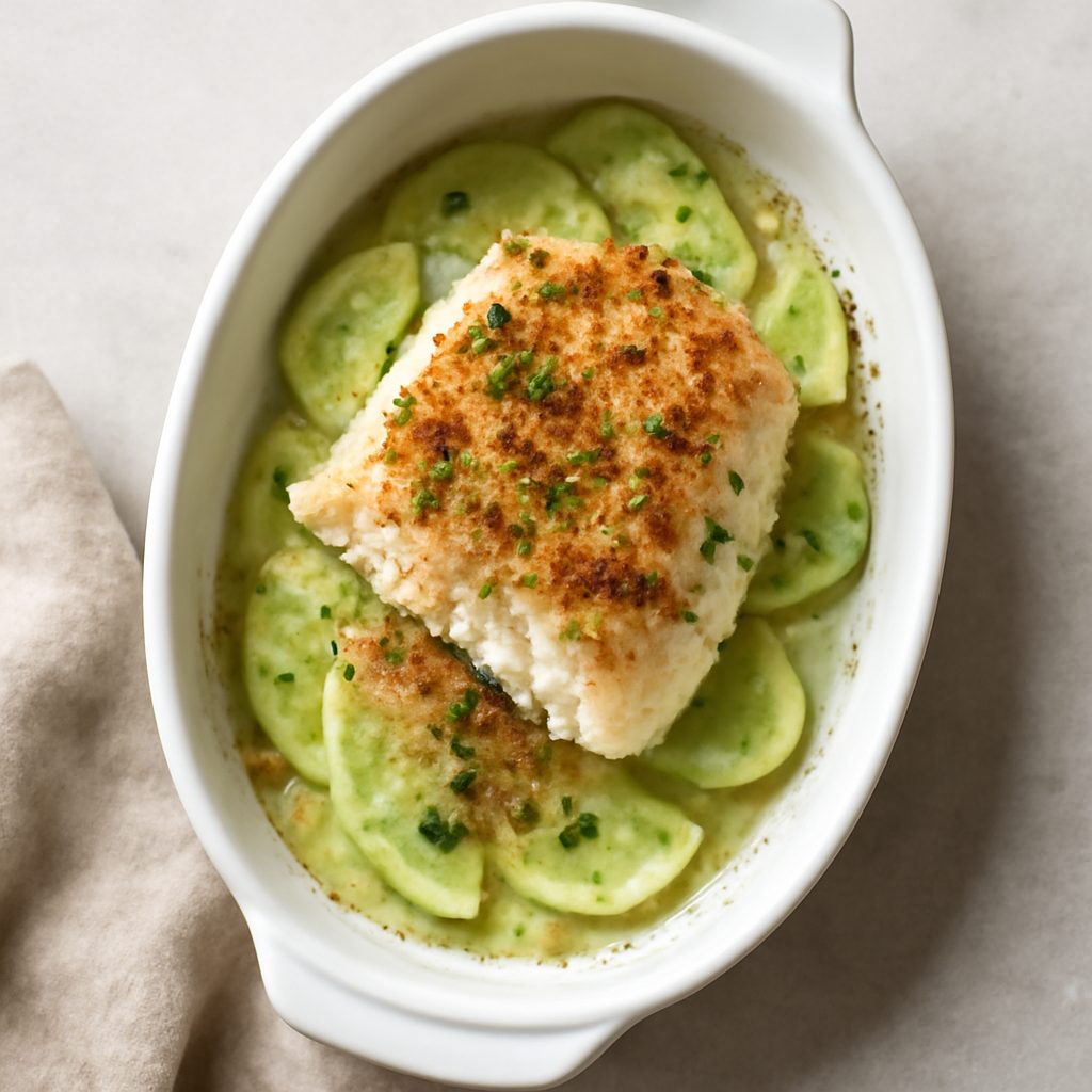 Gratin di Chayote e Dentice Low Fat
