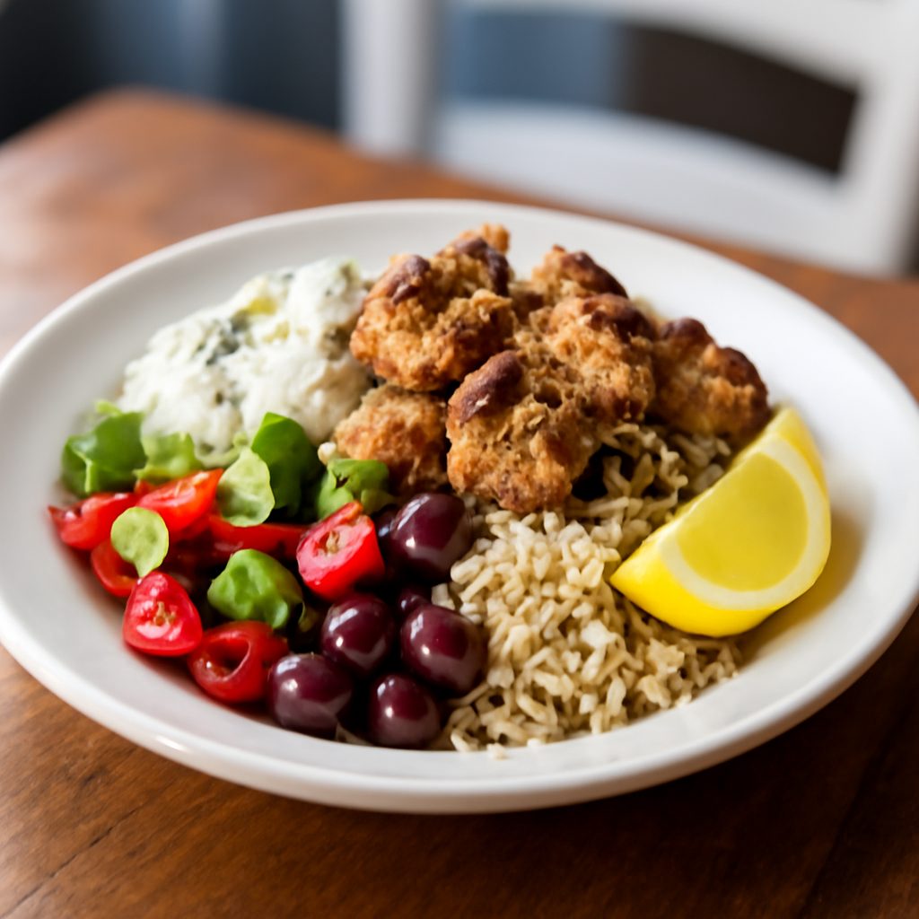 Greek Chicken Bowl con Tzatziki e Verdure