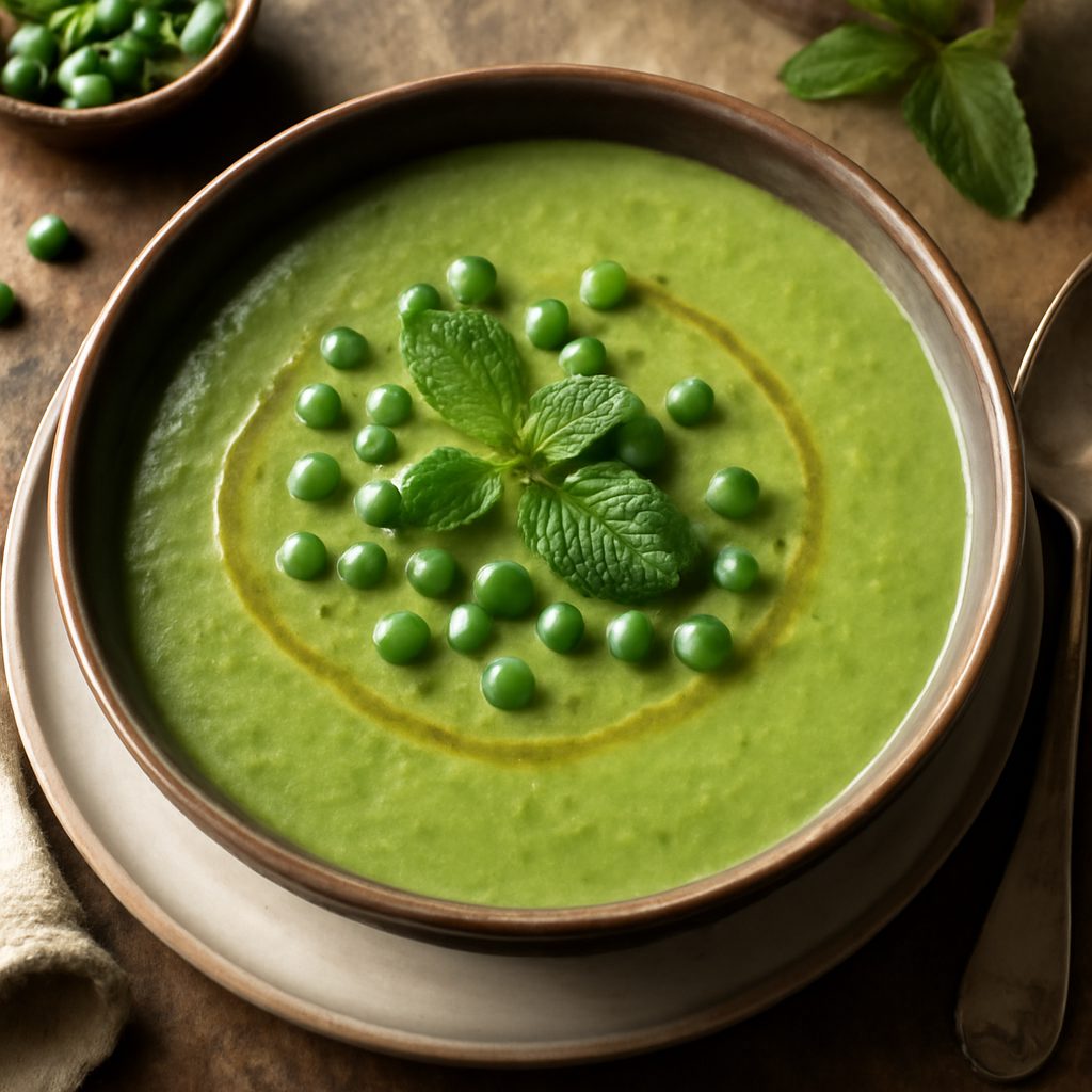 Zuppa di Piselli Verdi e Menta