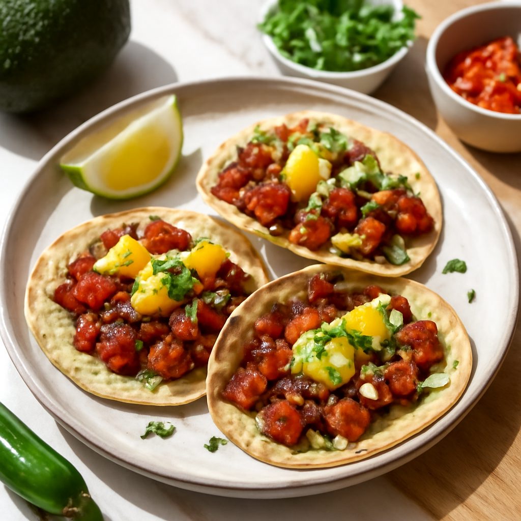 Tacos di Maiale alla Piastra al Pastor