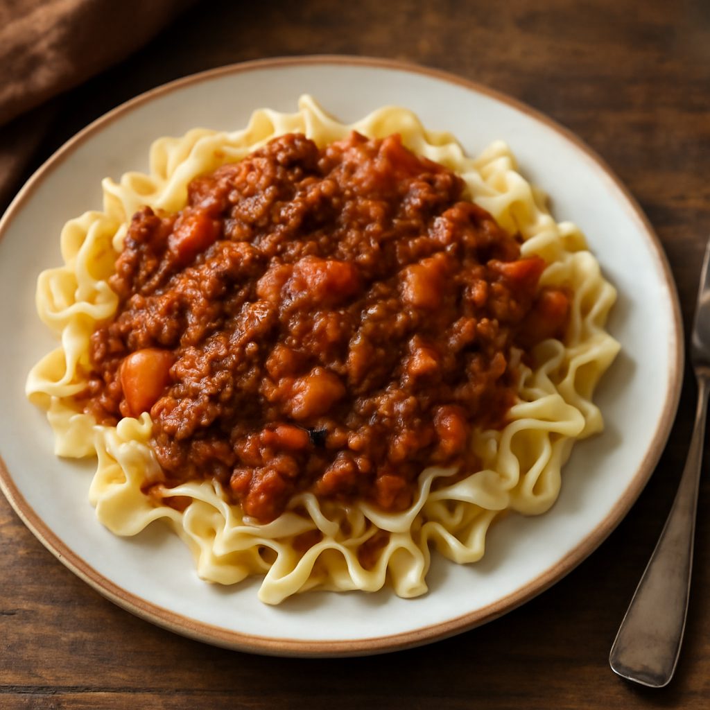 Ragù Veloce su Pasta all'Uovo