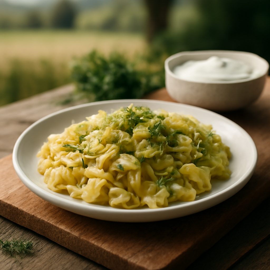 Haluski Polacco con Kielbasa e Cavolo Low Fat