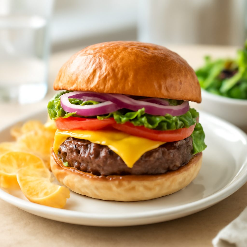Hamburger americano light con pane integrale