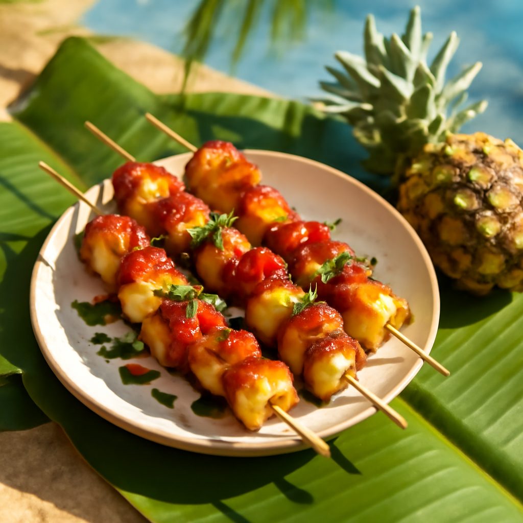 Spiedini di Pollo e Ananas Hawaiani Protein