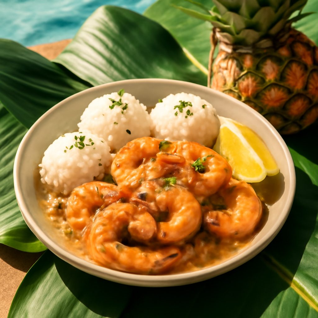 Scampi di Gamberetti all'Aglio alla Hawaiana Low Fat