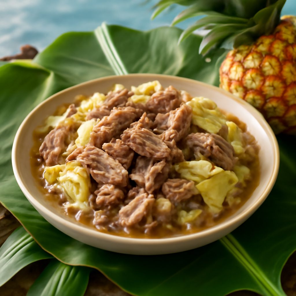 Kalua Pork fatto in casa con cavolo in pentola a cottura lenta Low Carb