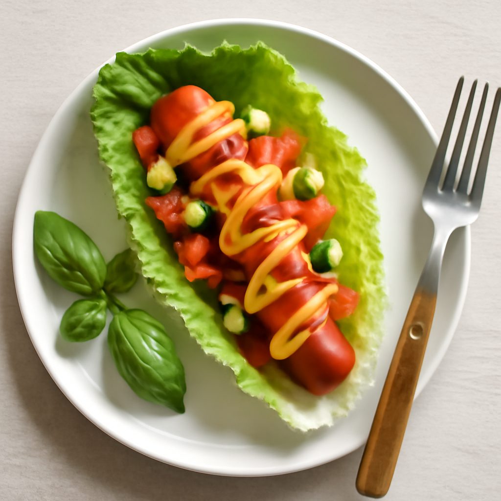 Hot dog proteico low-carb fit