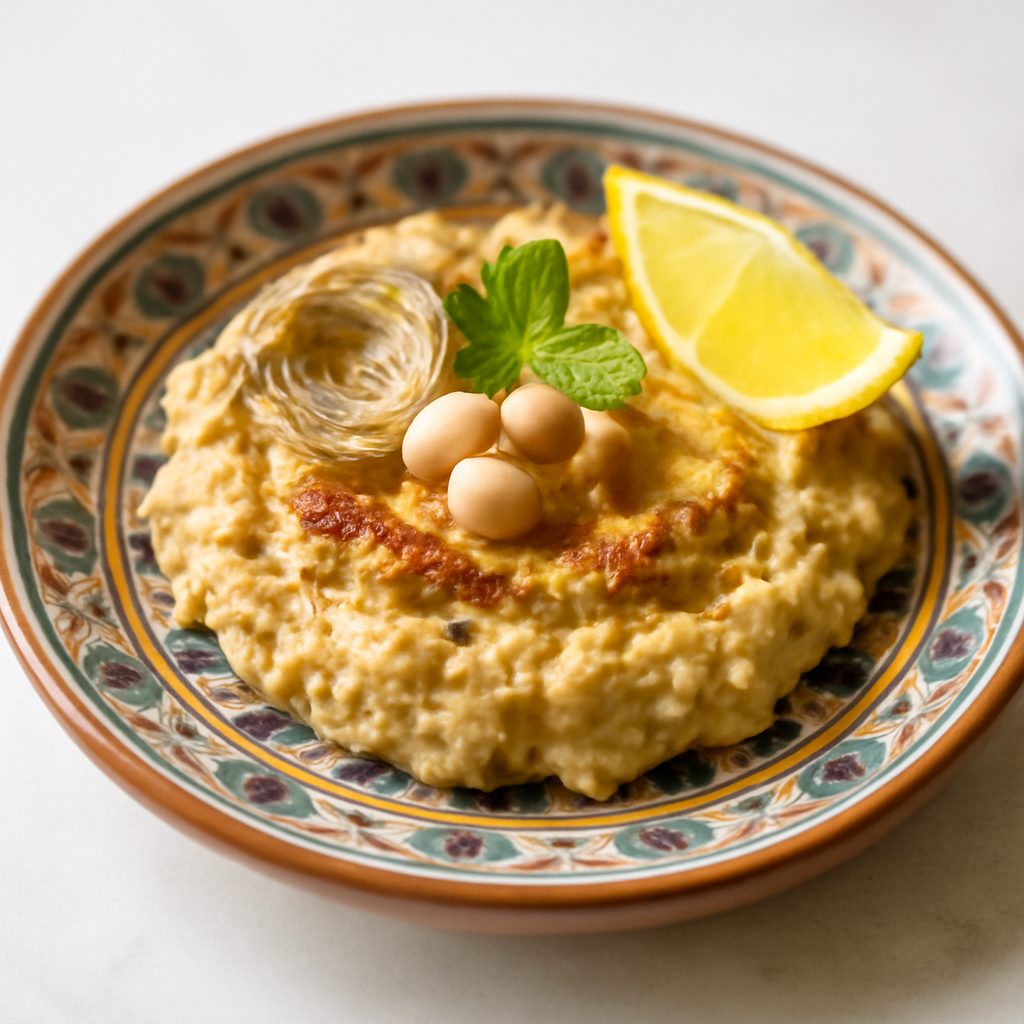 Hummus di carciofi e cannellini al limone e paprika