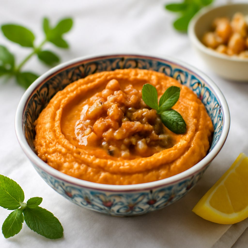 Hummus di carote arrostite all'arancia - Versione light orientale