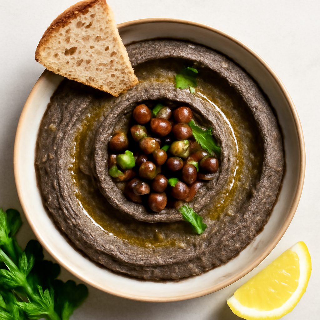 Hummus di ceci neri proteico low-carb