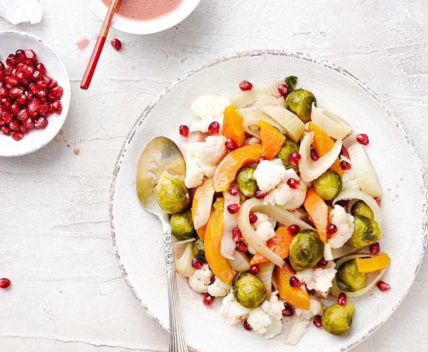 Insalata al Varoma con dressing al melograno Low Carb