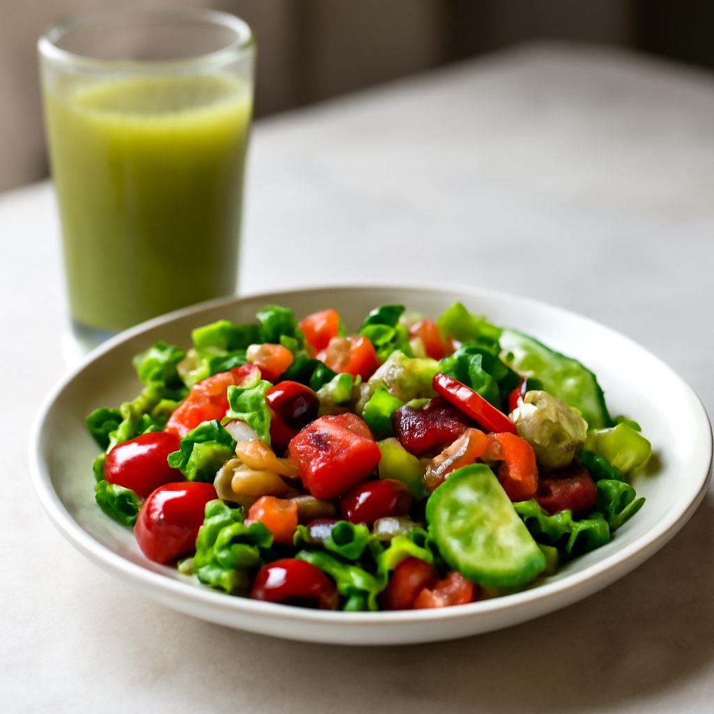 Insalata americana light con gamberi e cavolo